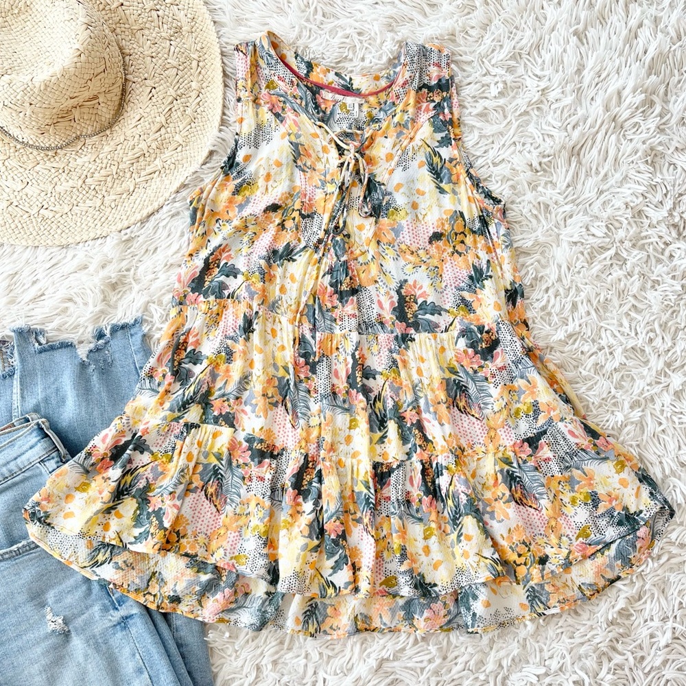 •SOLD• Anthropologie Floreat Floral Bohemian Blouse Top Shirt 2